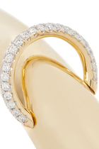 Piercing Medium Bangle, 14k Yellow Gold & Diamonds